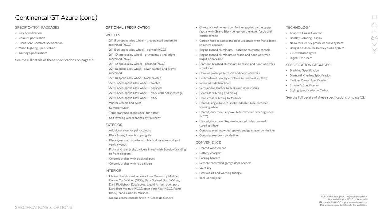Continental GT Range from 15 March to 15 September 2024 - Offers page 64