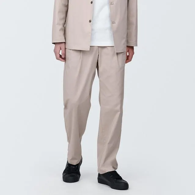 Wrinkle Resistant Darted Wide-Fit Easy Pants