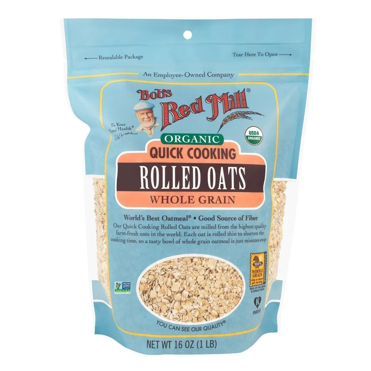 Bob's Red Mill Organic Quick Cooking Rolled Oats 453 g