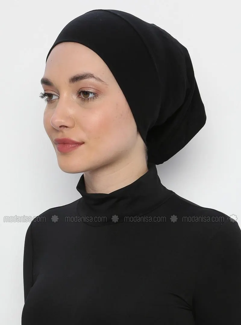Combed Cotton Undercap Black