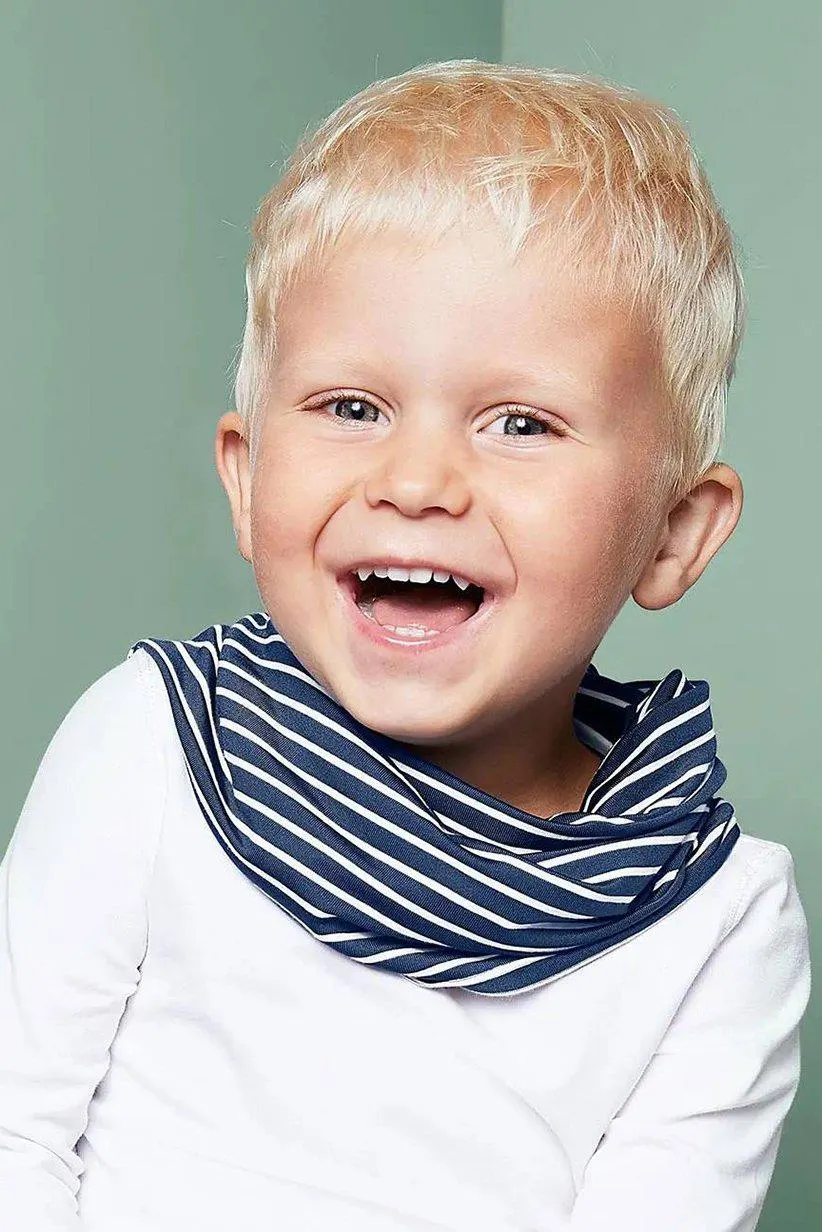 Kid Boys Stripe Headscarft, Blue Combo