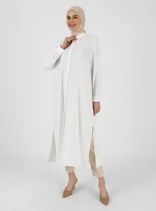 Refka - Off White - Point Collar - Tunic - Refka