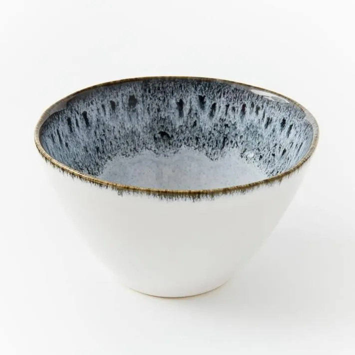 Reactive Stoneware Cereal Bowls