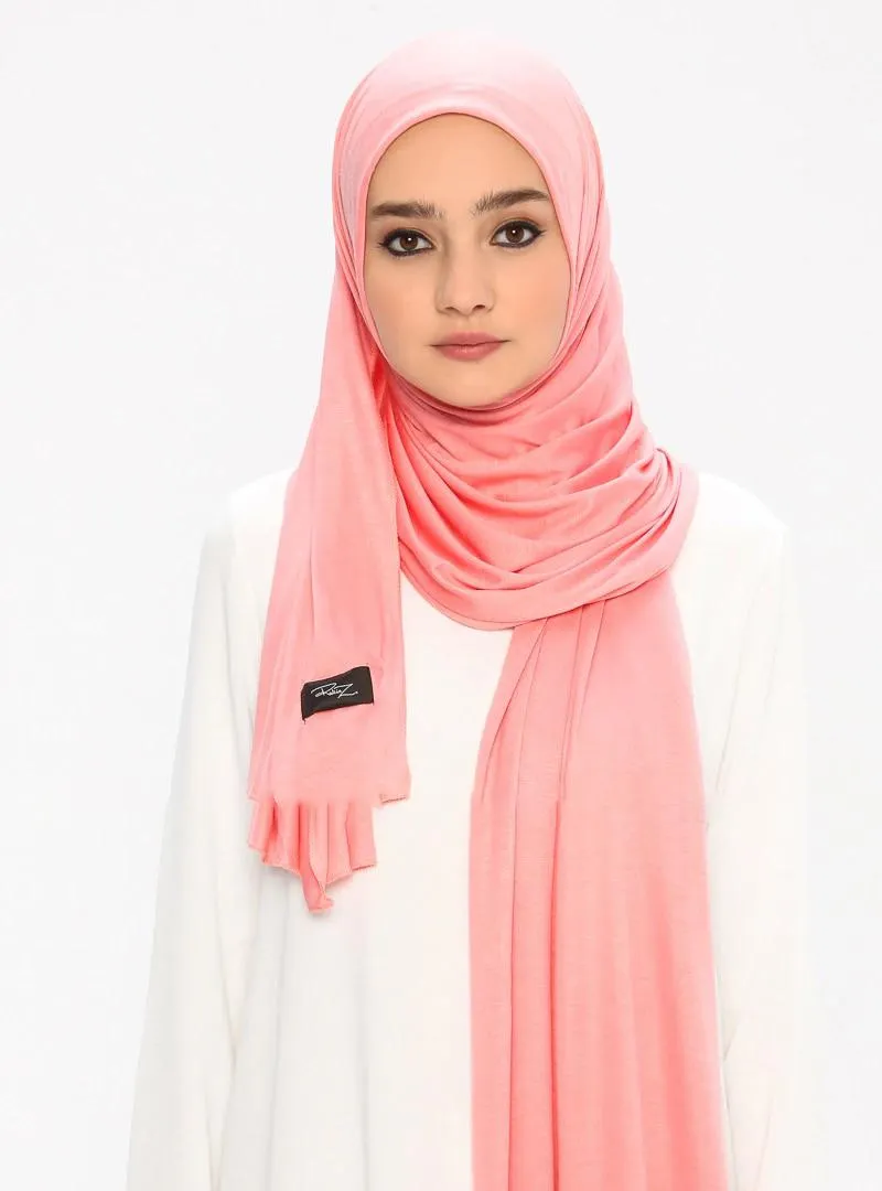 Onion Skin - Salmon - Plain - Pinless - Shawl