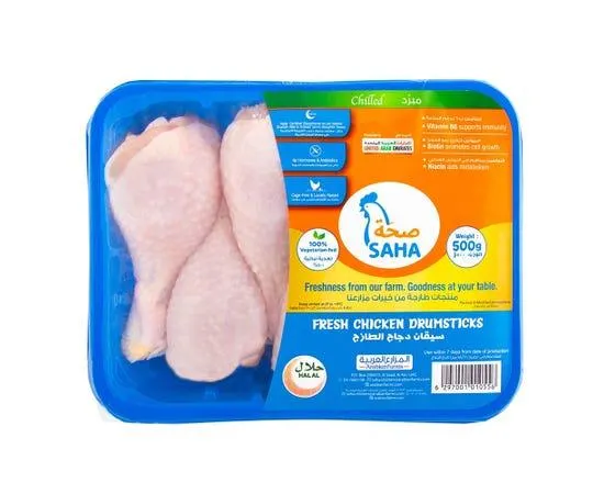 Saha Fresh Chicken Portions - Bone In Drumsticks 500g