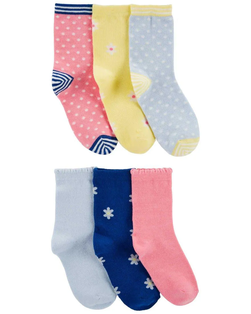 6-Pack Floral Socks