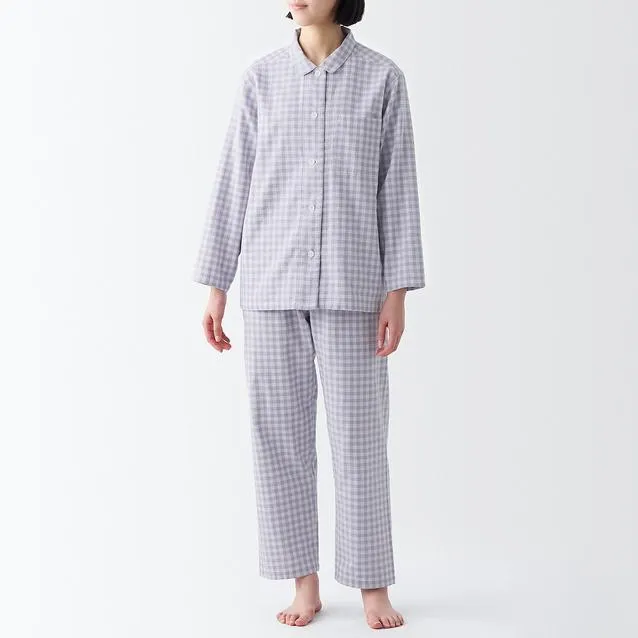 Side Seamless Double Gauze Long Sleeves Pajamas