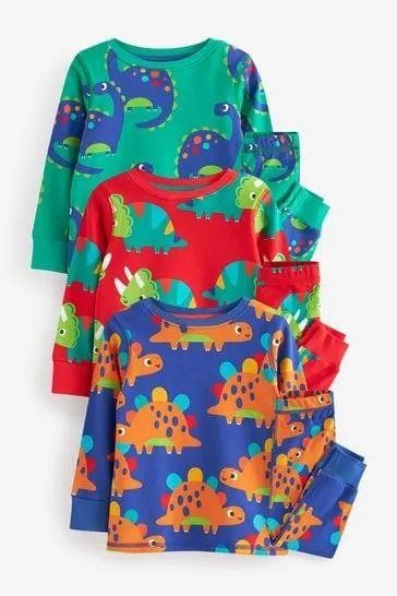 Long Sleeve 3 Pack Pyjamas Set (9mths-8yrs)
