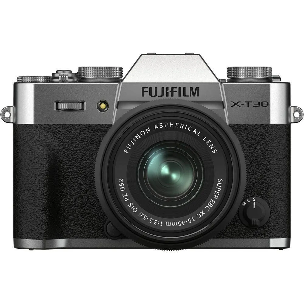 FUJIFILM X-T30 II Mirrorless Camera with XC 15-45mm OIS PZ Lens, Silver