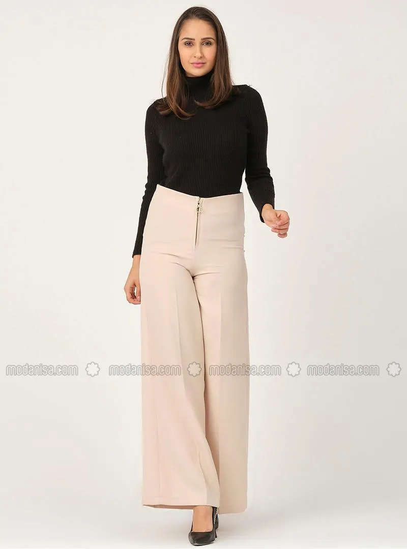 Wide Leg Pants Stone