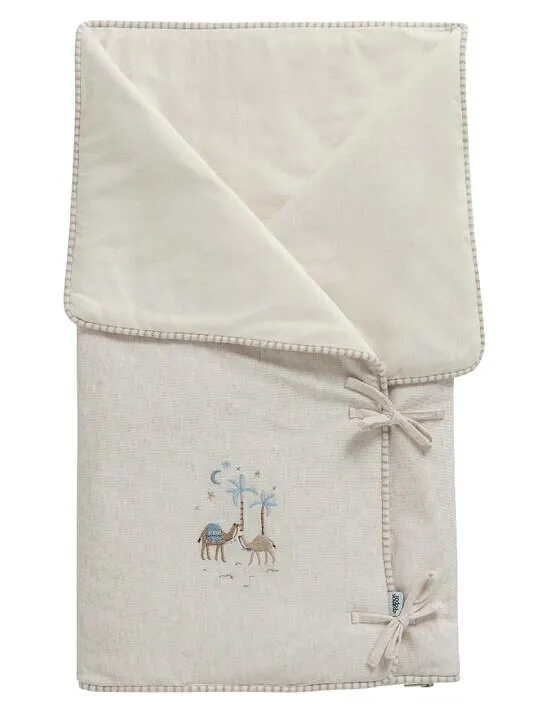 Snuggle Me Blanket Camel Blue