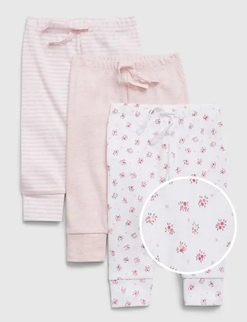 Baby First Favorites Organic Cotton Pull-On Pants (3-Pack)