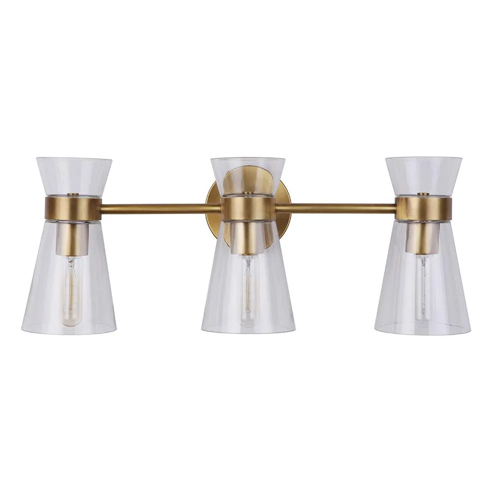 Alicia Three Light Vanity - Brass
