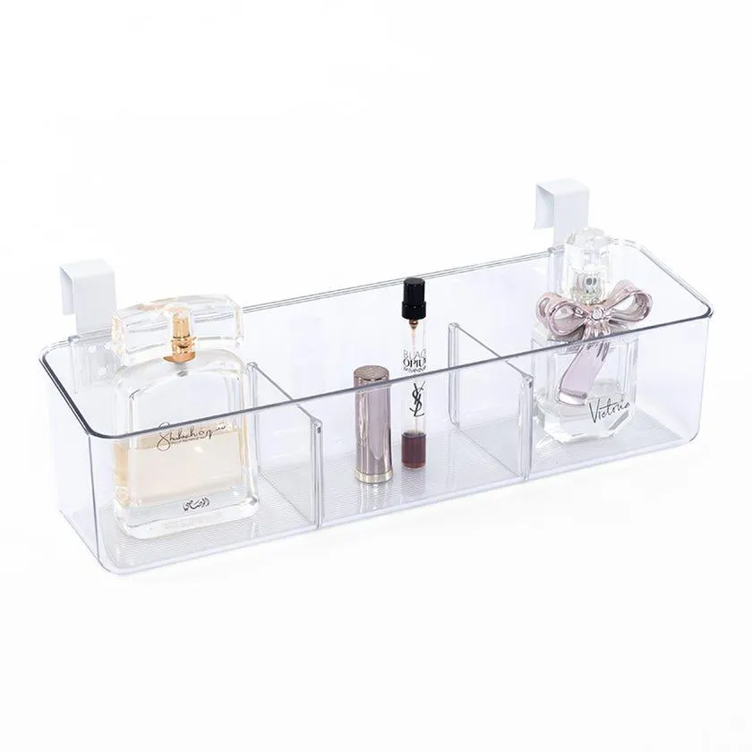 Hanging Storage Bin with Hook, Clear - Large, 38.3x10.2 cm
