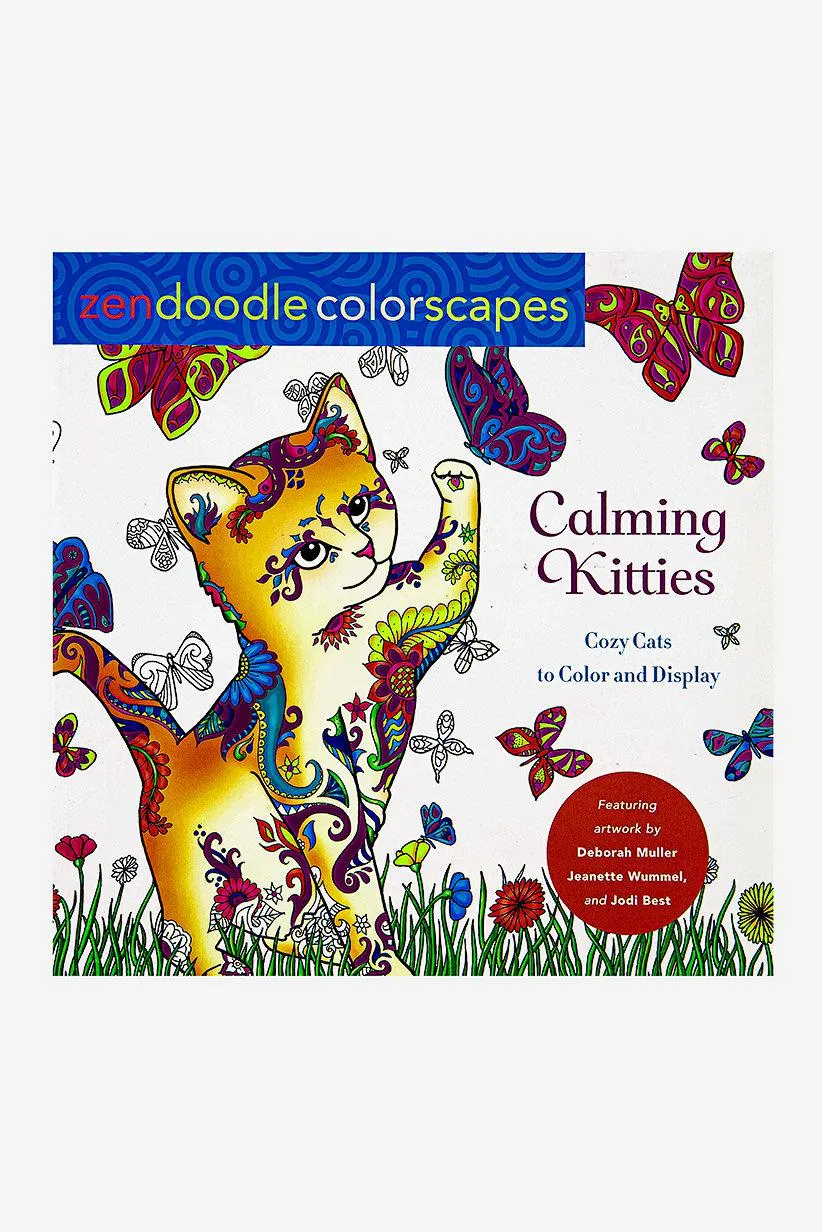 Zendoodle Colorscapes Calming Kitties Coloring Book, White