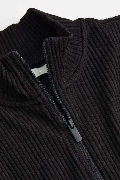 Rib-knit bodycon dress