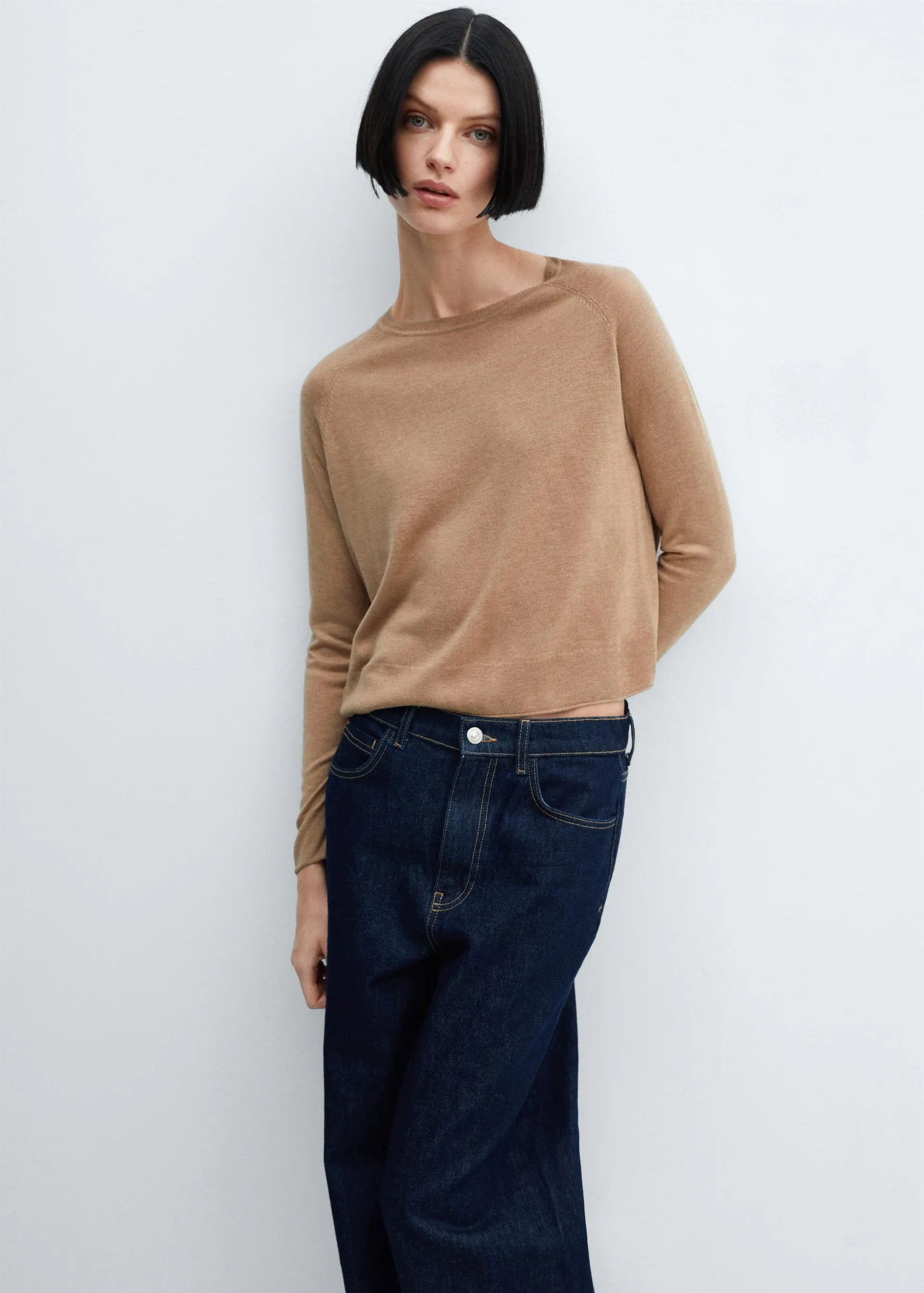 Jersey punto fino cuello redondo