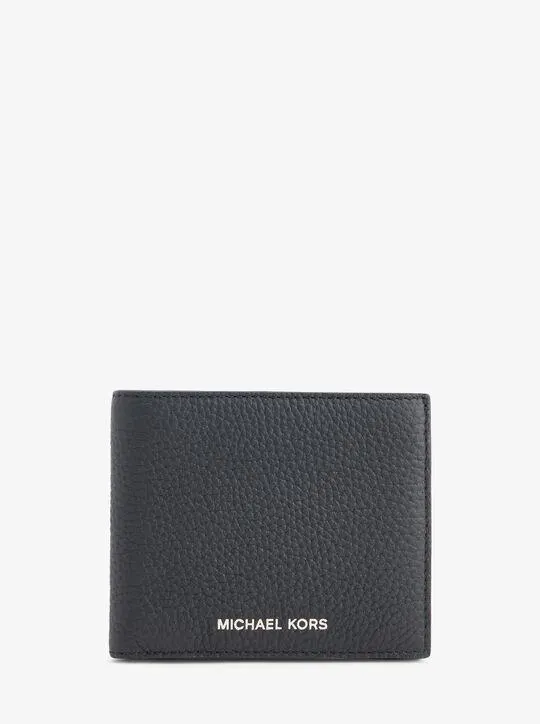 Hudson Pebbled Leather Slim Billfold Wallet