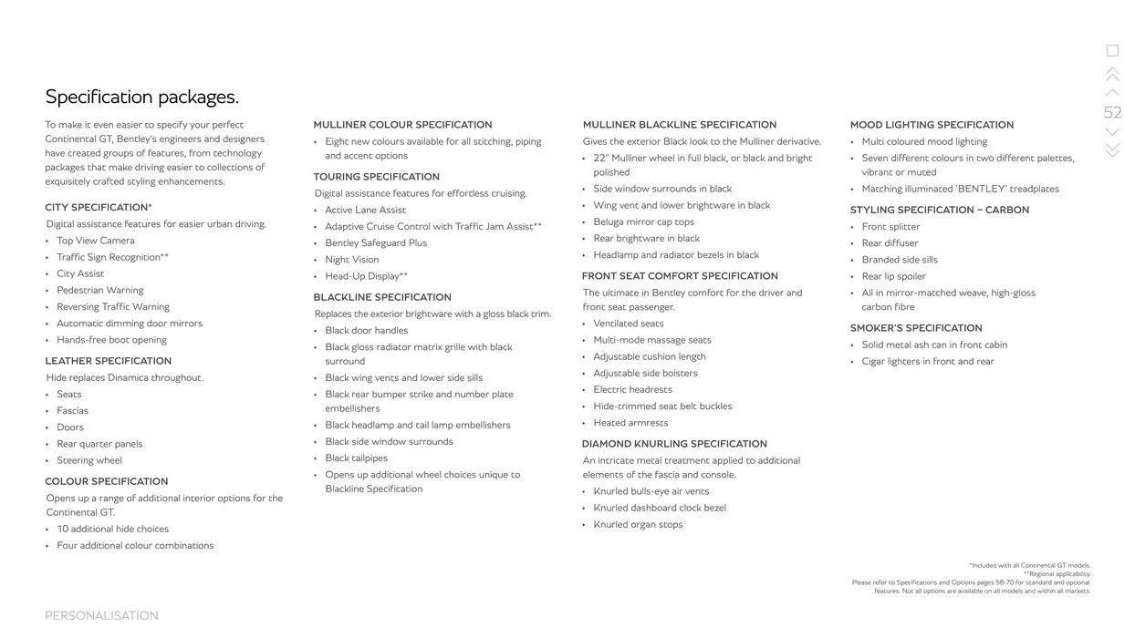 Continental GT Range from 15 March to 15 September 2024 - Offers page 52