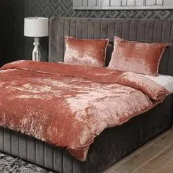 kacia velvet duvet cover dark pink 220x260cm