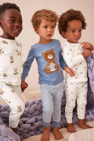 Long Sleeve 3 Pack Pyjamas Set (9mths-6yrs)