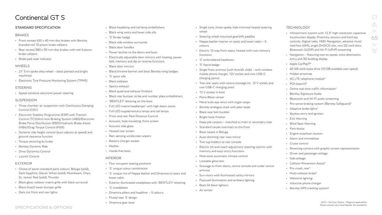 Continental GT Range from 15 March to 15 September 2024 - Offers page 65