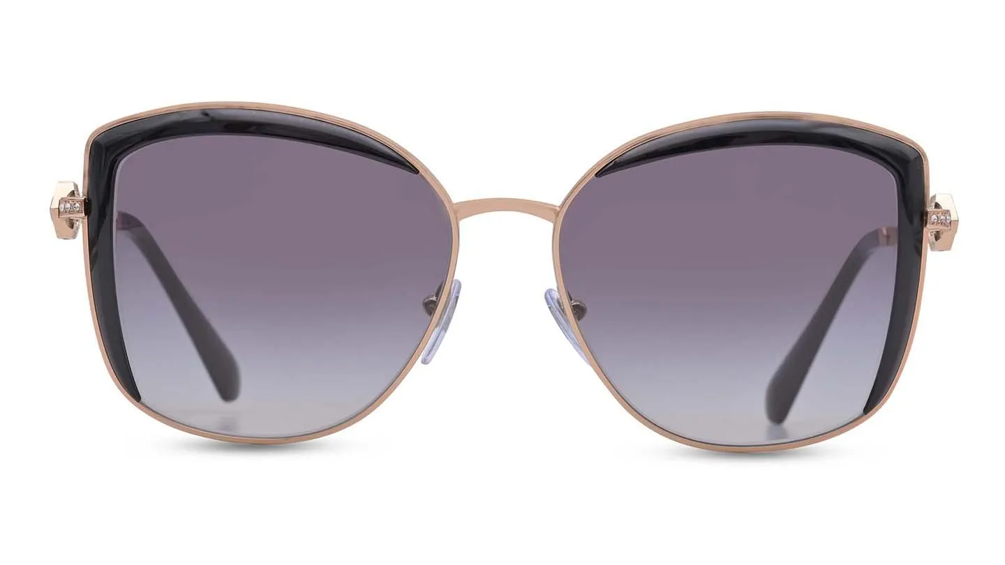 Women Square Black and Gold Sunglass