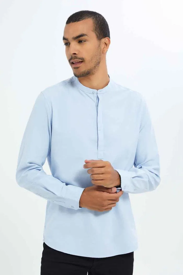 Men Blue Oxford Shirt