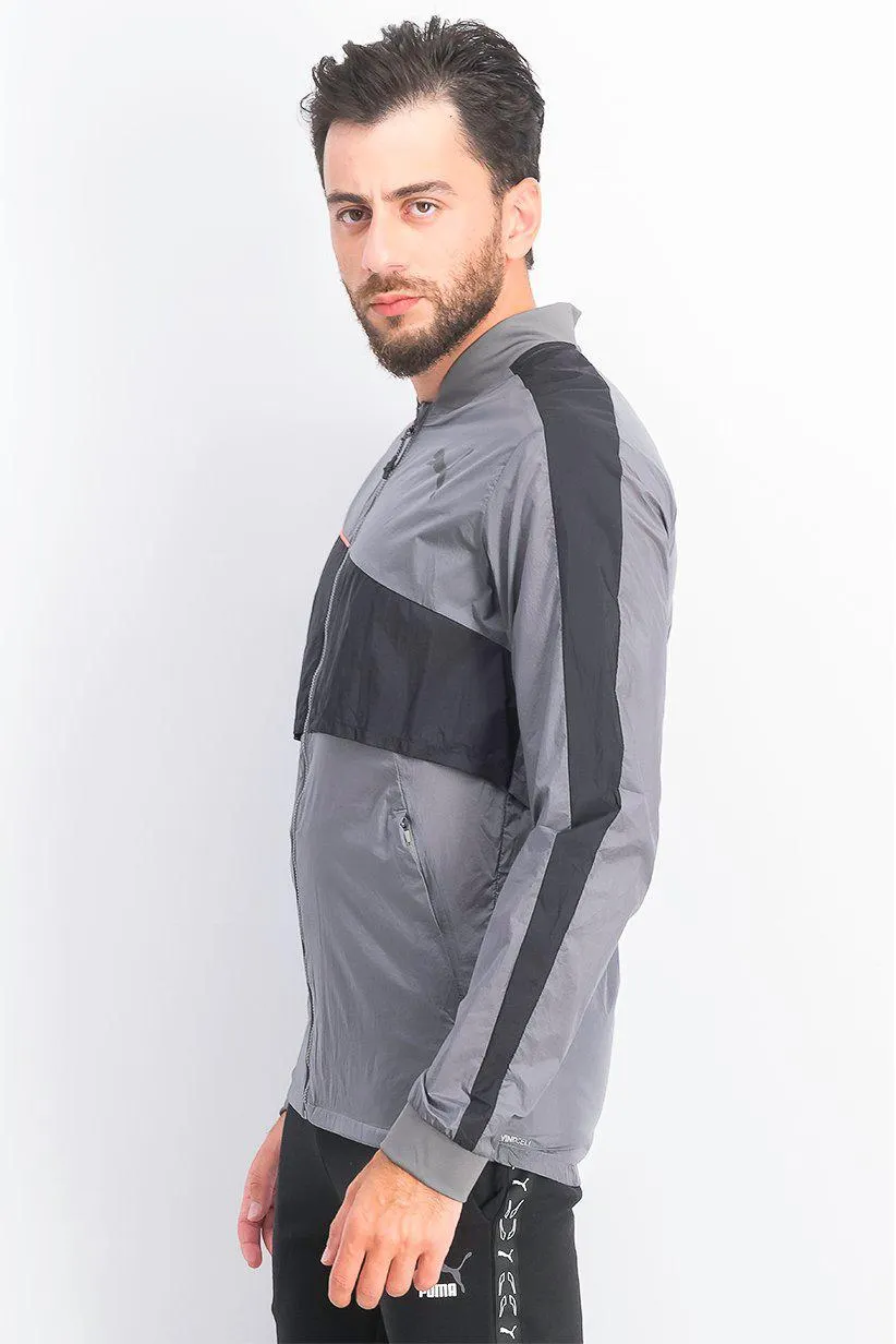 Men Long Sleeve Run Ultra Jacket, Grey