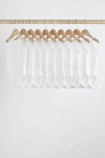 White Strappy Baby Bodysuits