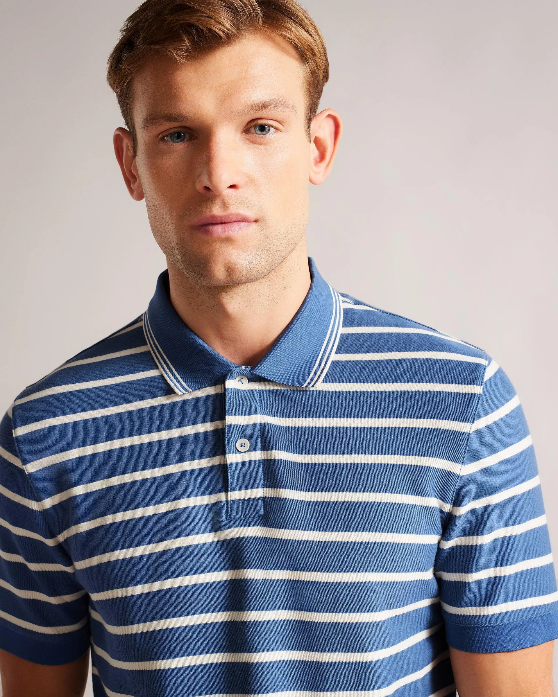 Short Sleeve Regular Fit Striped Polo Shirt