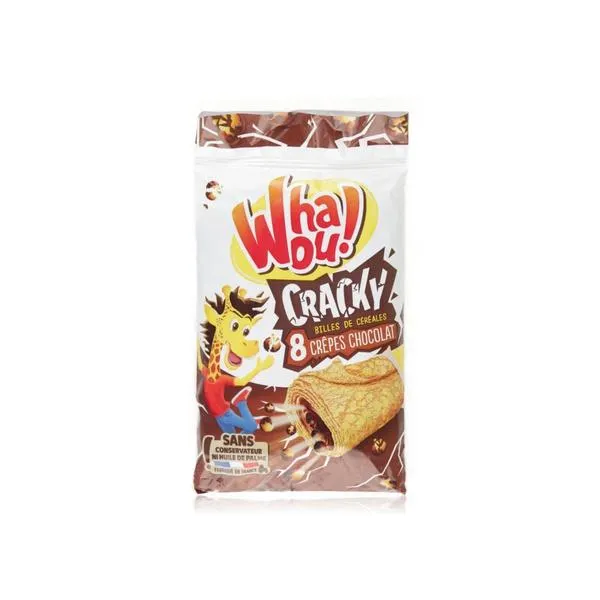 Whaou! cracky chocolate filled crepe x8 256g