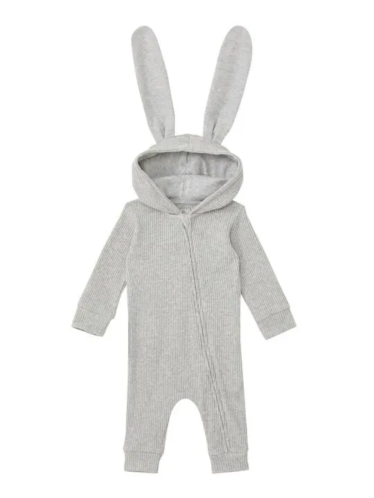 Grey Bunny Ear Romper