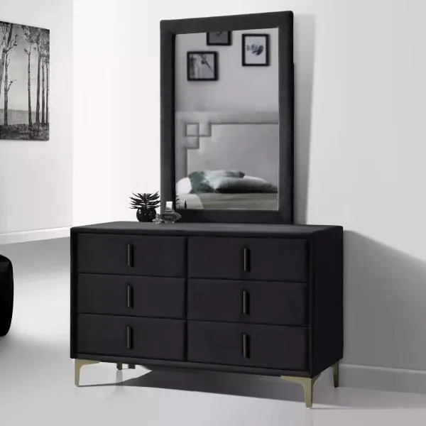 Hala Dresser with Mirror – Charcoal