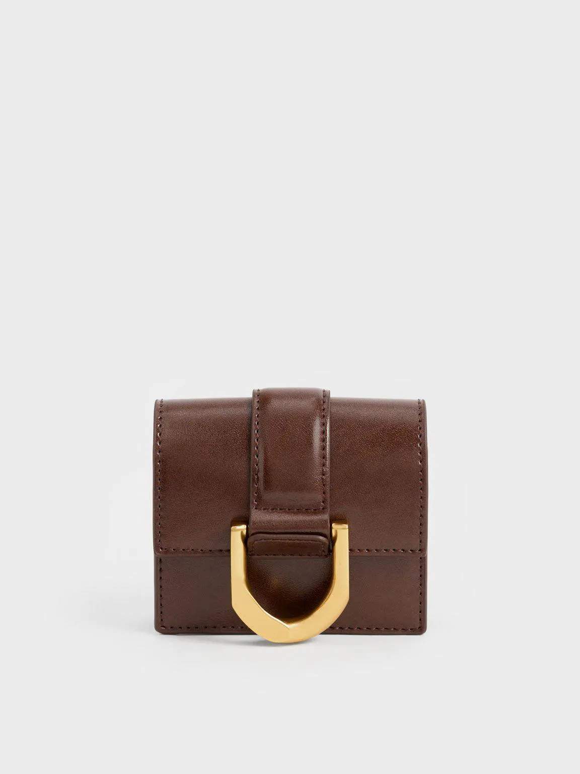 Gabine Chain-Link Card Holder - Chocolate