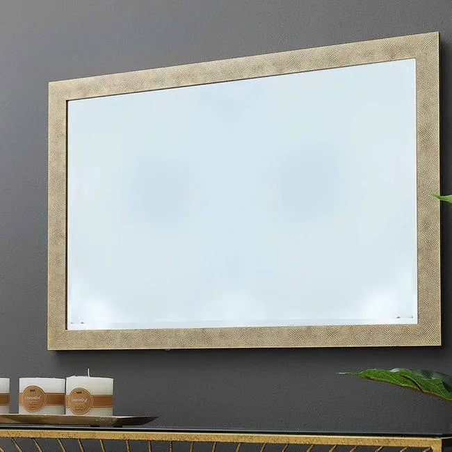 enigma wall mirror gold 99x69cm
