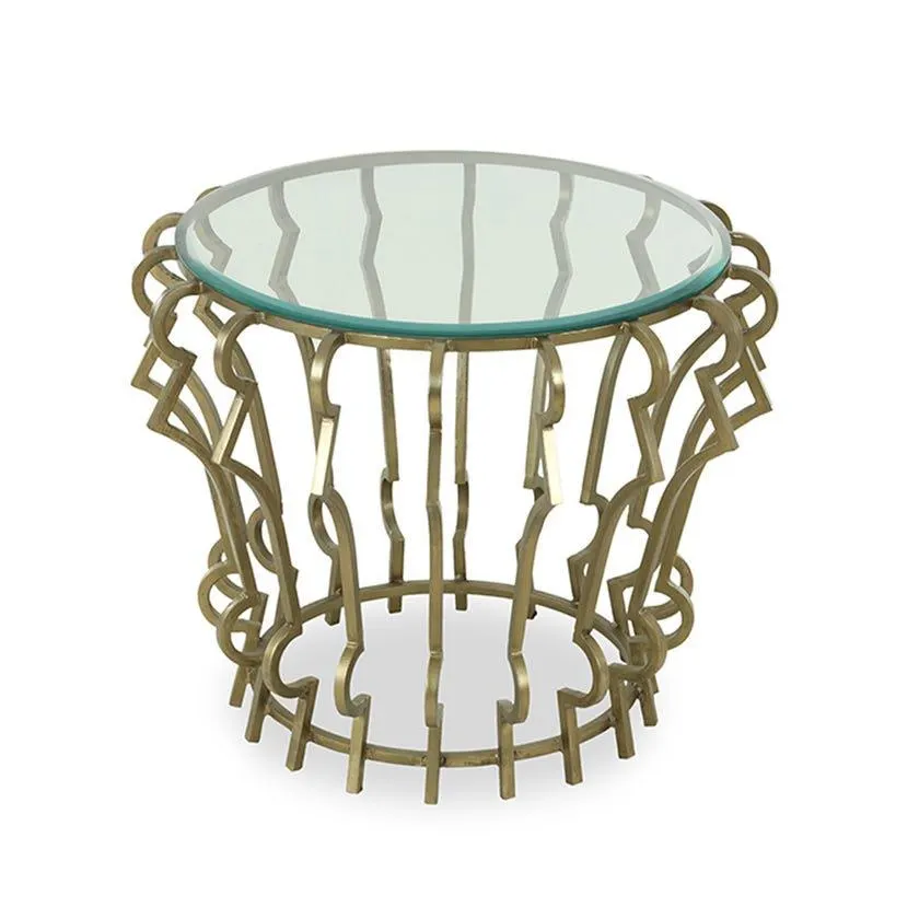 Donahue Metal End Table, Large - Gold