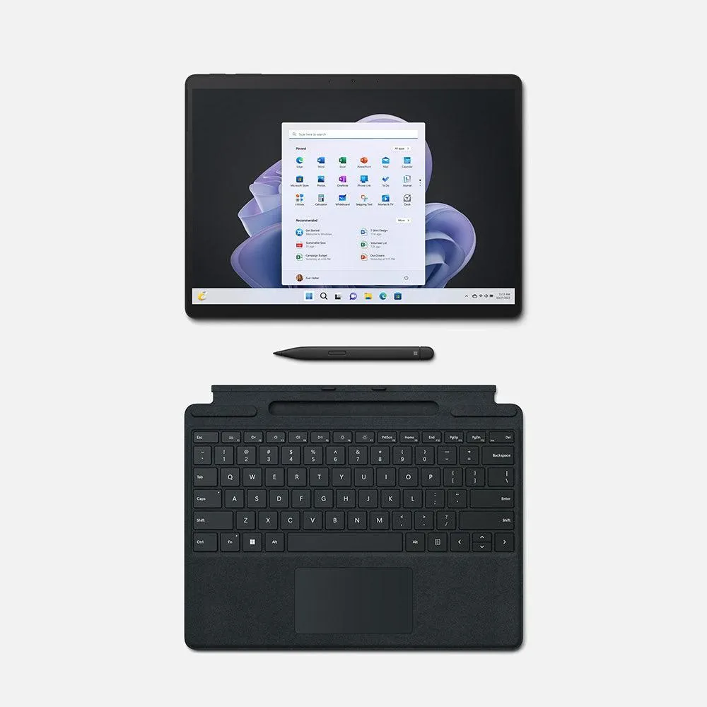 Microsoft Surface Pro 9 QIL-00025+8XA Core i7-1255U 16GB RAM 256GB SSD Integrated Graphics 13" Laptop, Graphite (Pen sold separately)