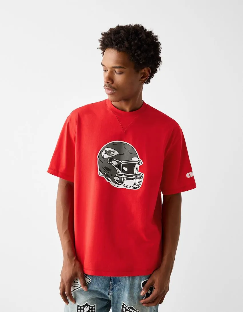 Printed boxy-fit short sleeve NFL T-shirt