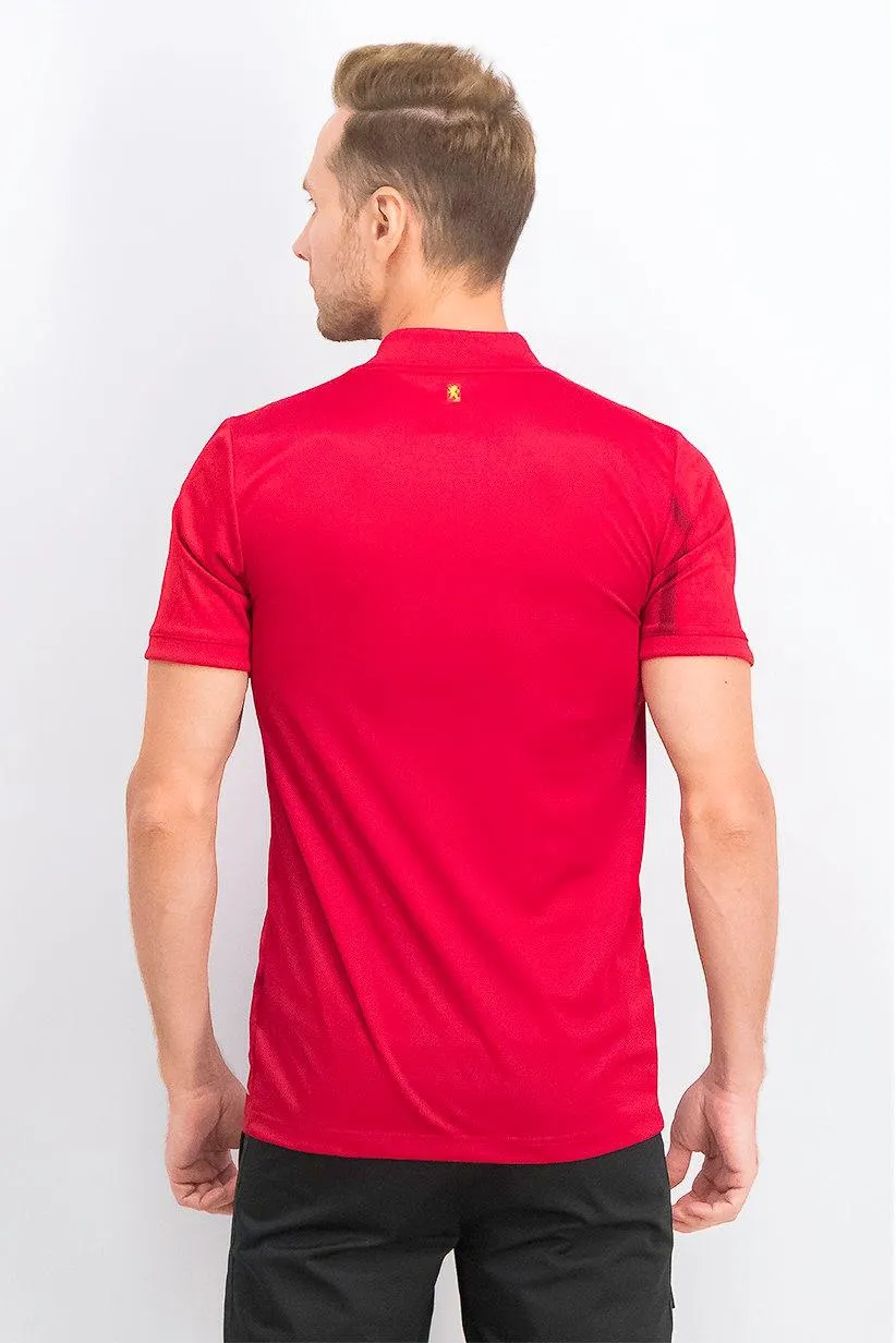 Men Sportswear Fit Short Sleeve Jersey Shirt, Red