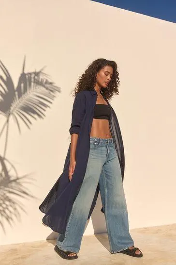 Maxi Beach Shirt Cover-Up