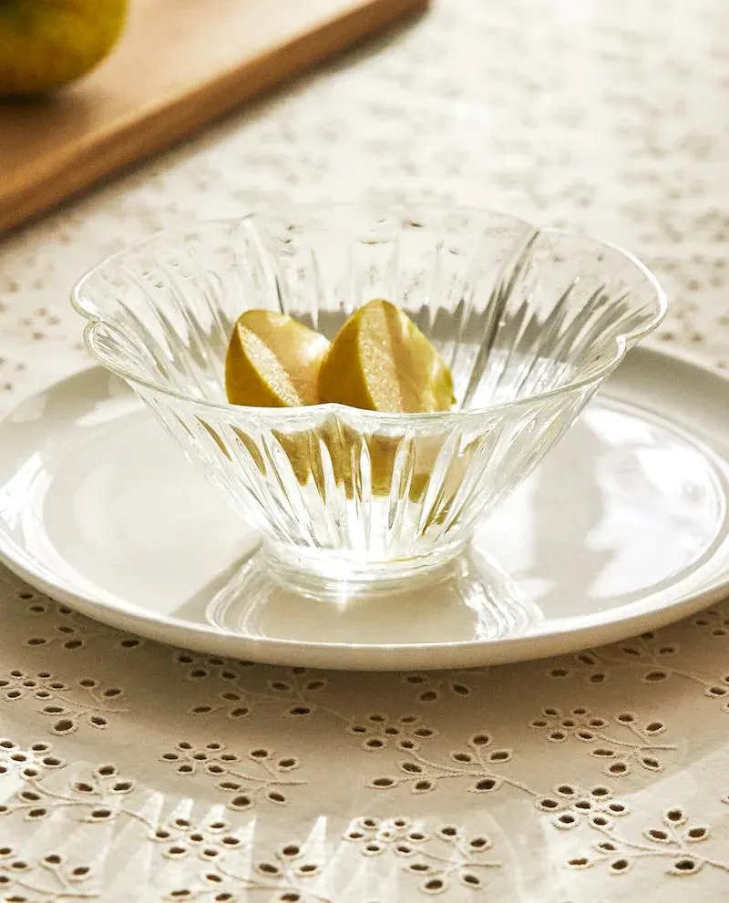 FLOWER BOROSILICATE BOWL