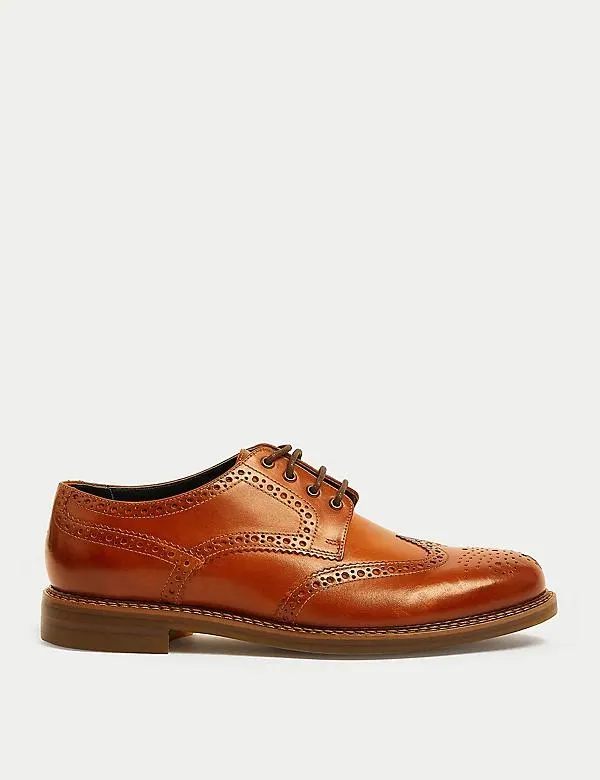 Wide Fit Leather Brogues