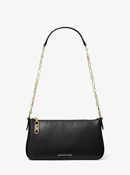 Empire Medium Leather Chain-Link Pochette