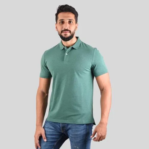 Men's Solid Cotton Polo