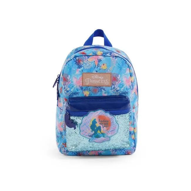disney princess finding your own voice backpack 12" - blue