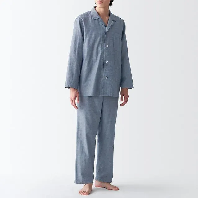 Side Seamless Double Gauze Long Sleeves Pajamas
