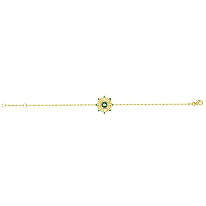 Farfasha Sunkiss Beads 18k Gold Malachite and Diamond Bracelet