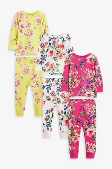 Floral Pyjamas 3 Pack (9mths-16yrs)