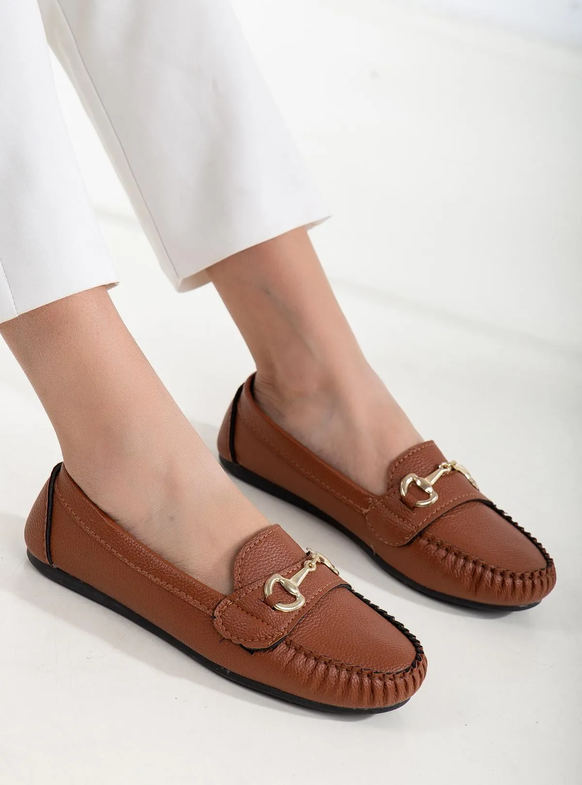 Tan Flat Shoes